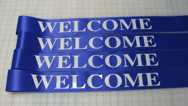 Welcome 600x338 - $14 Lettered Economy All Occasion Sash
